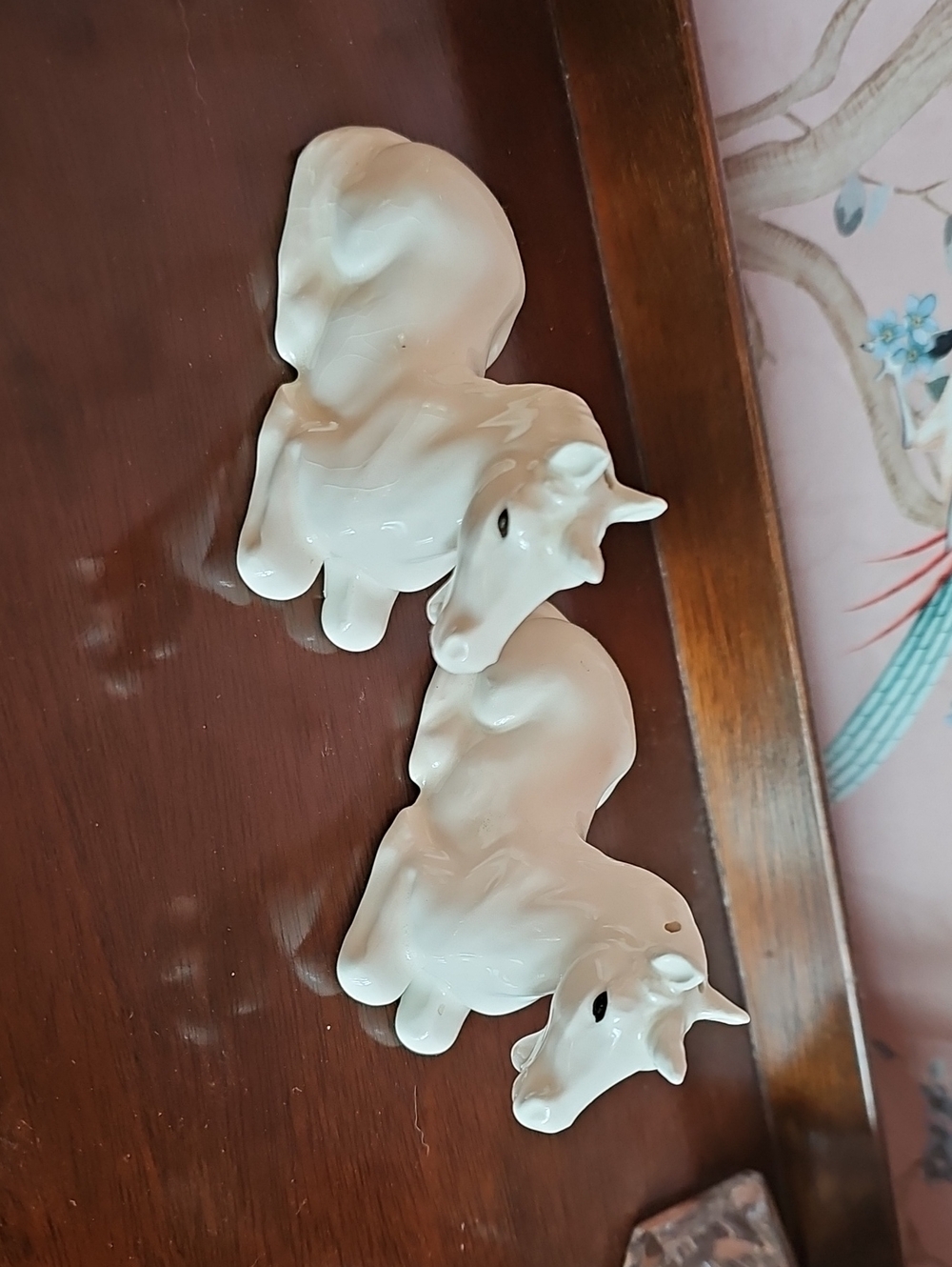 Vintage Norcrest Unicorns Salt Abd Pepper Shakers Japan Hand Decorated